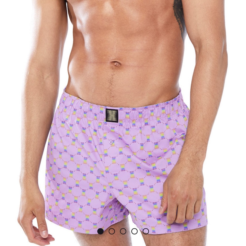 Savage X Fenty boxers lavendar rainbow X print